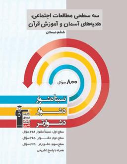عکس سه سطحی مطالعات اجتماعی، هدیه‌های آسمان و آموزش قرآن ششم قلم چی