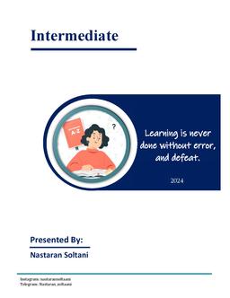 عکس جزوه زبان انگلیسی ترم دو استاد نسترن سلطانی ۱۴۰۳ Intermediate (رنگی)
