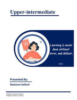 عکس جزوه زبان انگلیسی ترم سه استاد نسترن سلطانی ۱۴۰۳ Upper-intermediate (سیاه سفید)