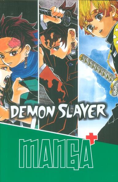 عکس مجموعه مانگا پلاس انگلیسی شیطان کش (DEMON SLAYER)، (جلد1تا3، کمیک استریپ)، (۳جلدی، باقاب)