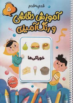 عکس آموزش قدم به قدم نقاشی و رنگ آمیزی ۵ (خوراکی‌ها)، (سیمی)