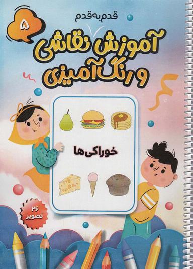 عکس آموزش قدم به قدم نقاشی و رنگ آمیزی ۵ (خوراکی‌ها)، (سیمی)