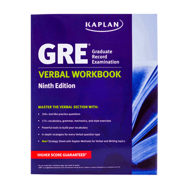 عکس New GRE Verbal Workbook KAPLAN 9th