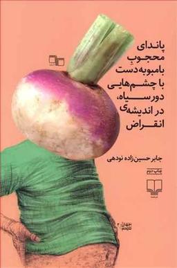 عکس پاندای محجوب بامبو به دست با چشمهایی دور سیاه، در اندیشهٔ انقراض