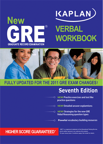 عکس New GRE Verbal Workbook KAPLAN Seventh Edition